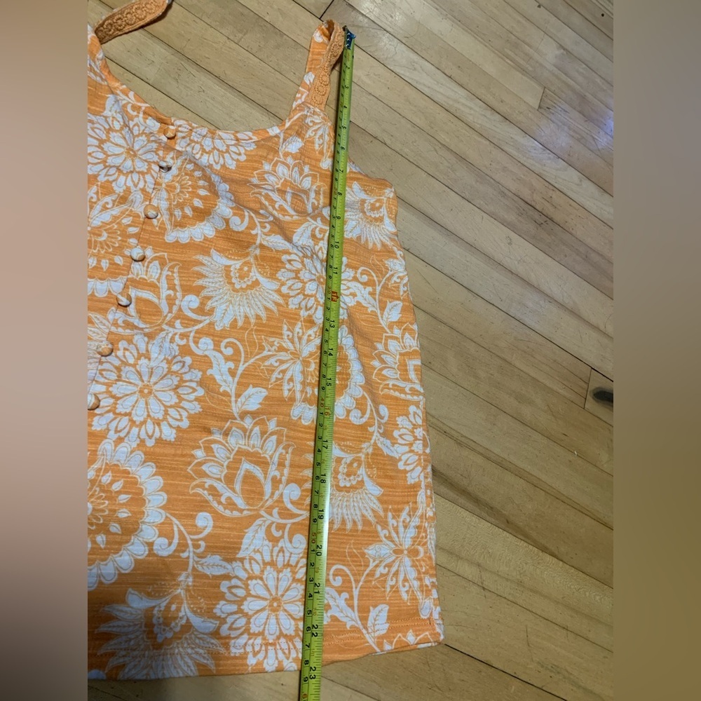 Ricki's Orange Floral Women's tank Top - Picture 6 of 8